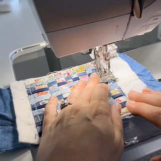 quilting woven denim micro quilt