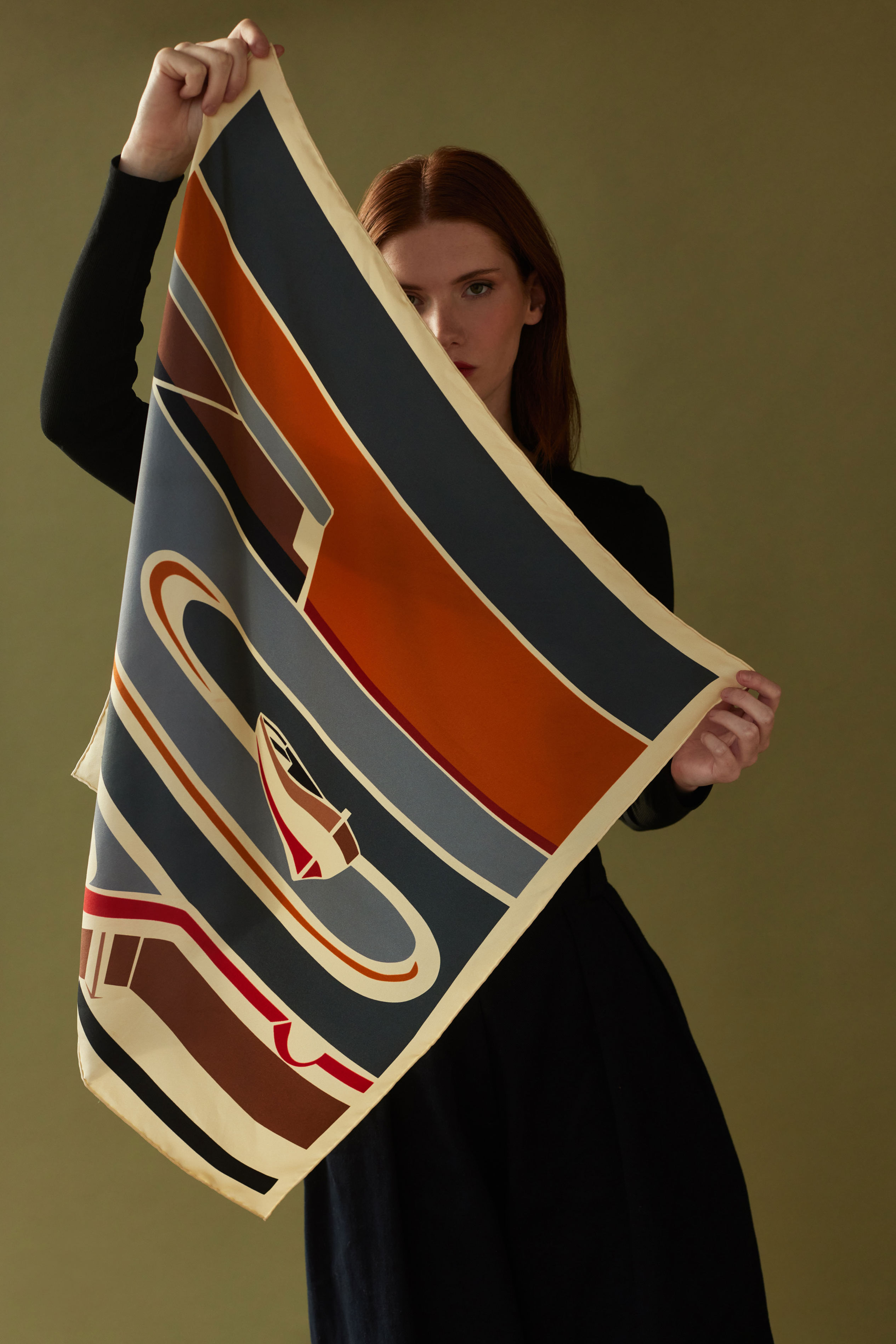 Carré de soie "Marée Basse"