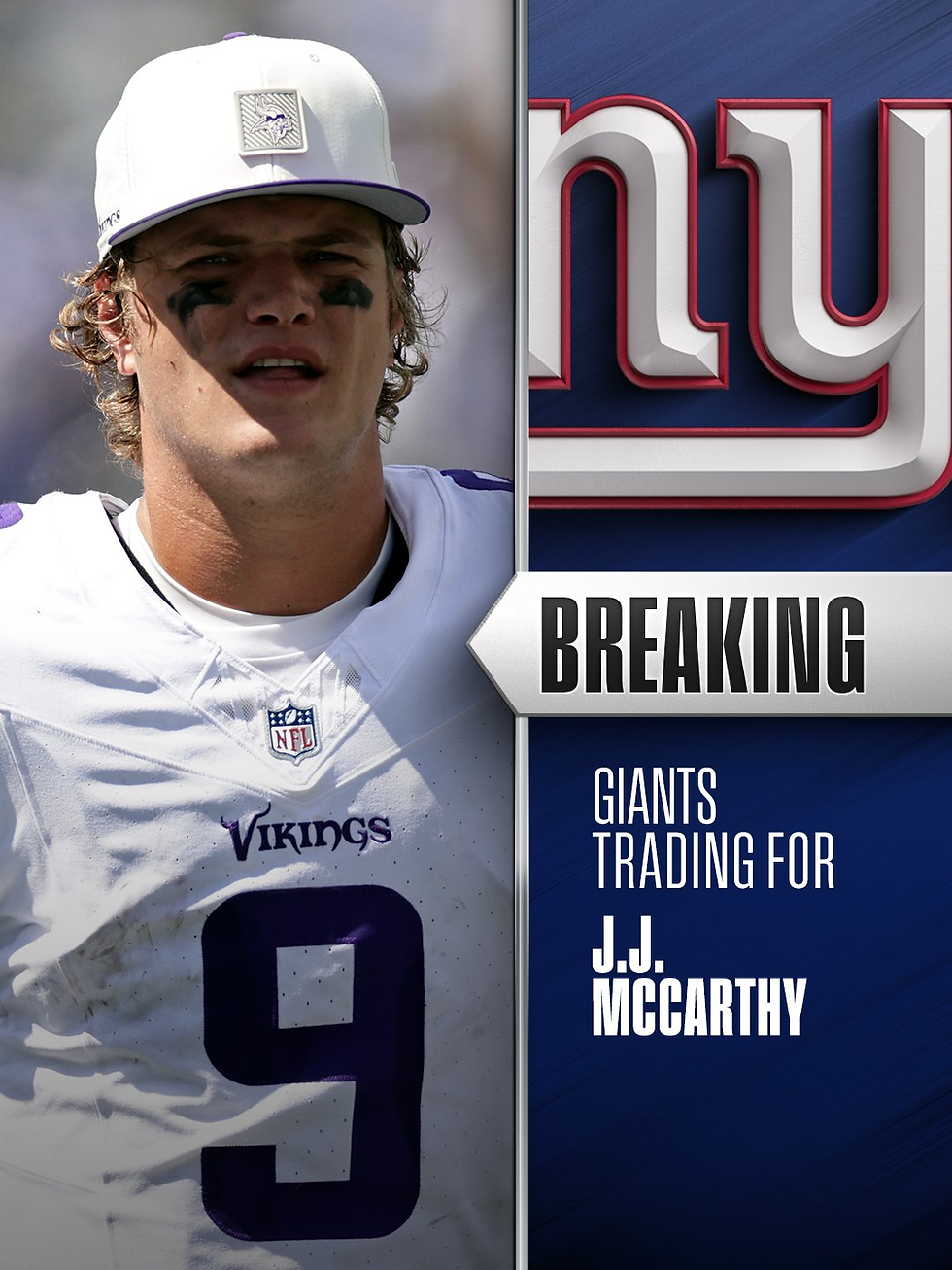 The Giants Trade for J.J. McCarthy: New York Takes a Low-Cost Swing on “Nine” After Losing Jaxson Dart