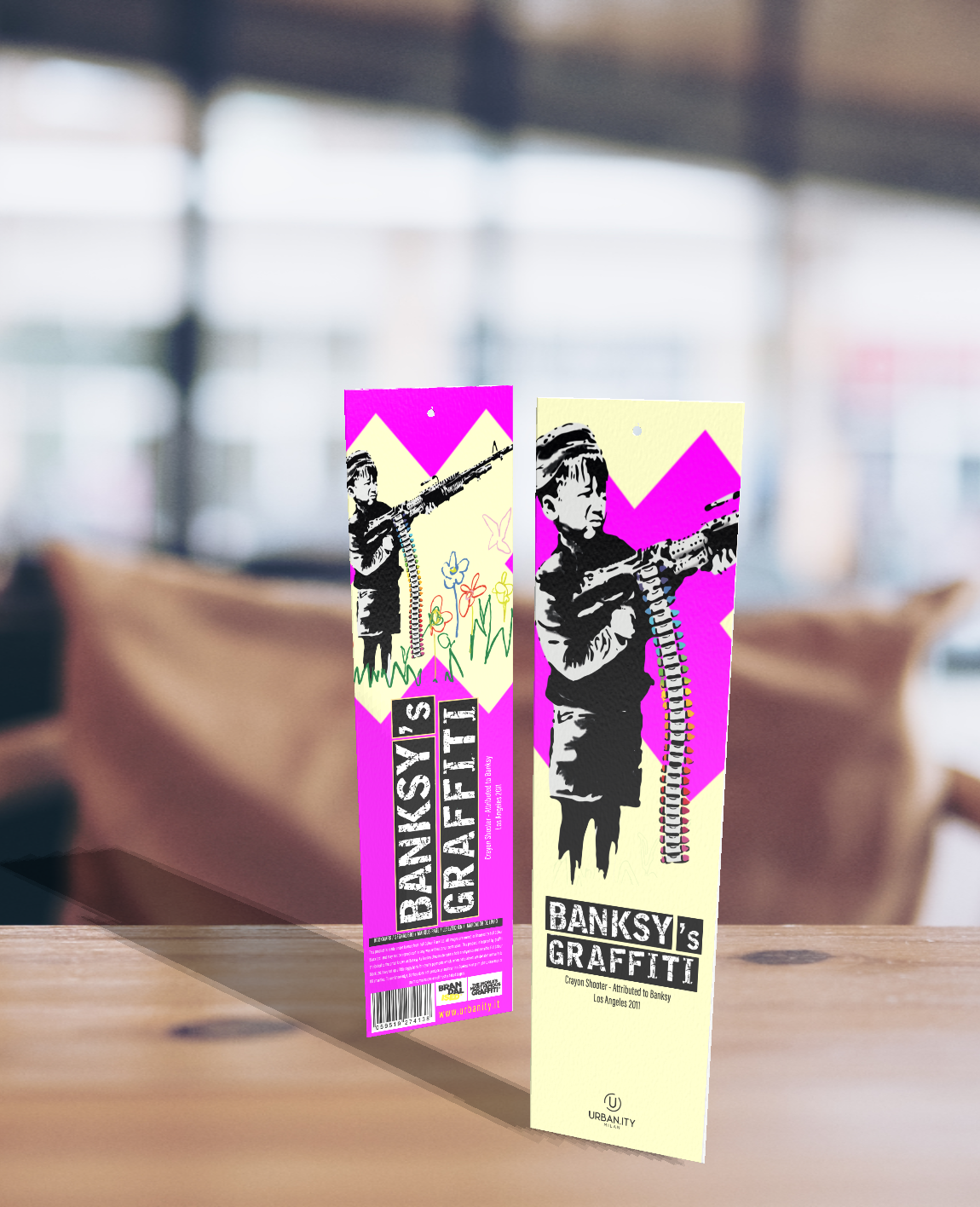 Banksy "Soft-Touch" Bookmark - Crayon Shooter