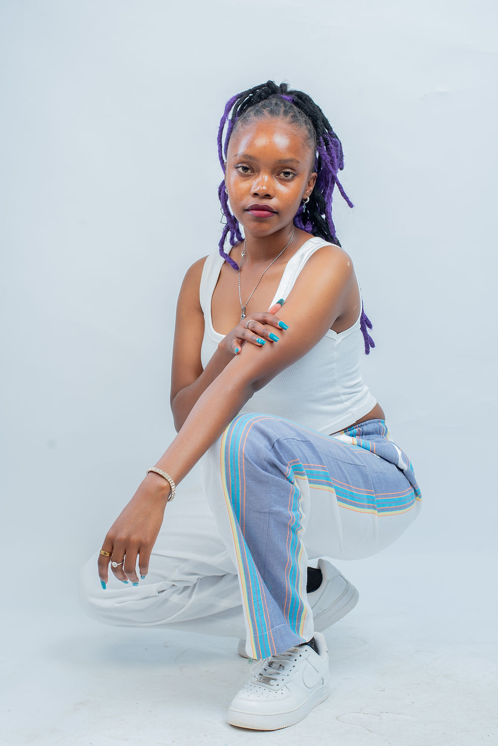 Thumbnail: Kikoy Trousers -White / Blue