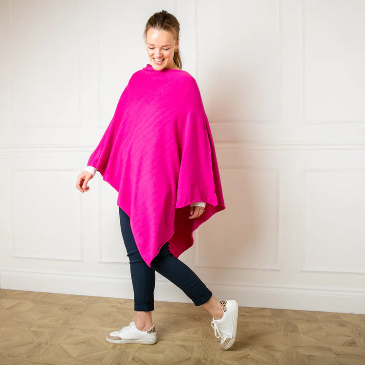 Thumbnail: Cashmere scarfs and poncho with buttons