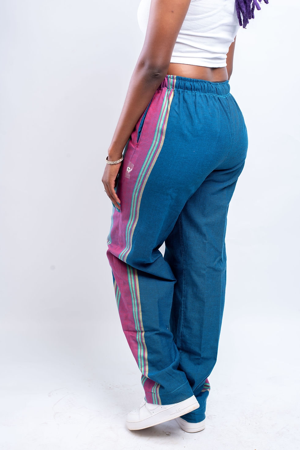 Thumbnail: Kikoy Trousers - Navy / Red