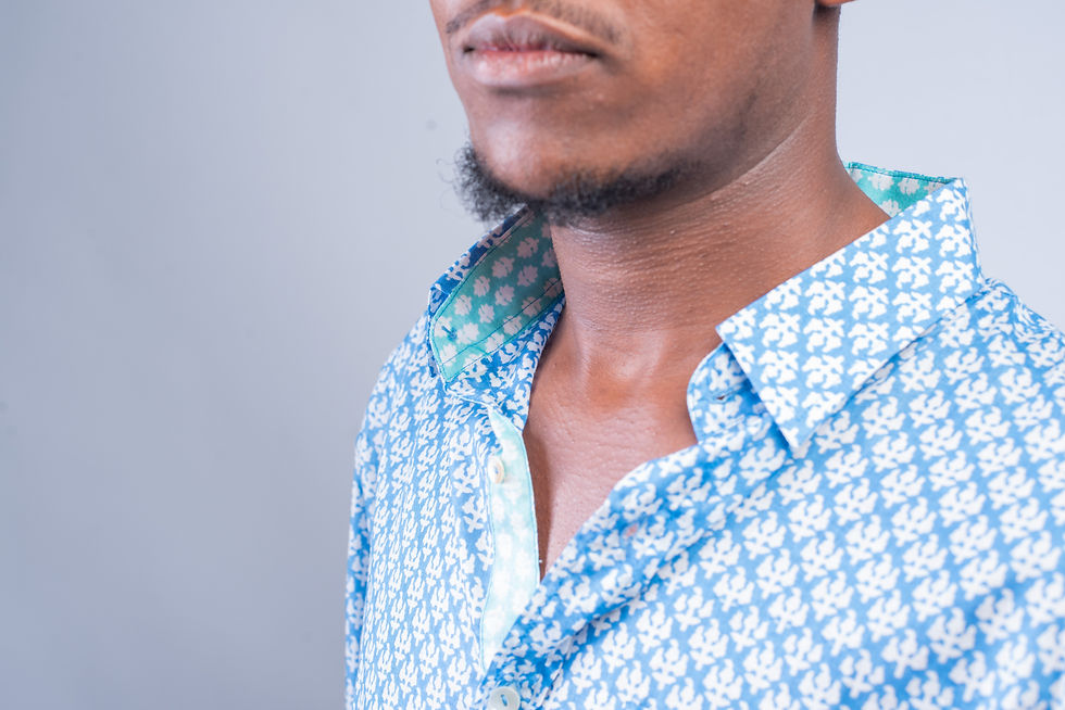 Thumbnail: Light Indian Cotton Shirts - Clover - Blue / Green