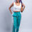 Thumbnail: Kikoy Trousers - Teal / Pale Green