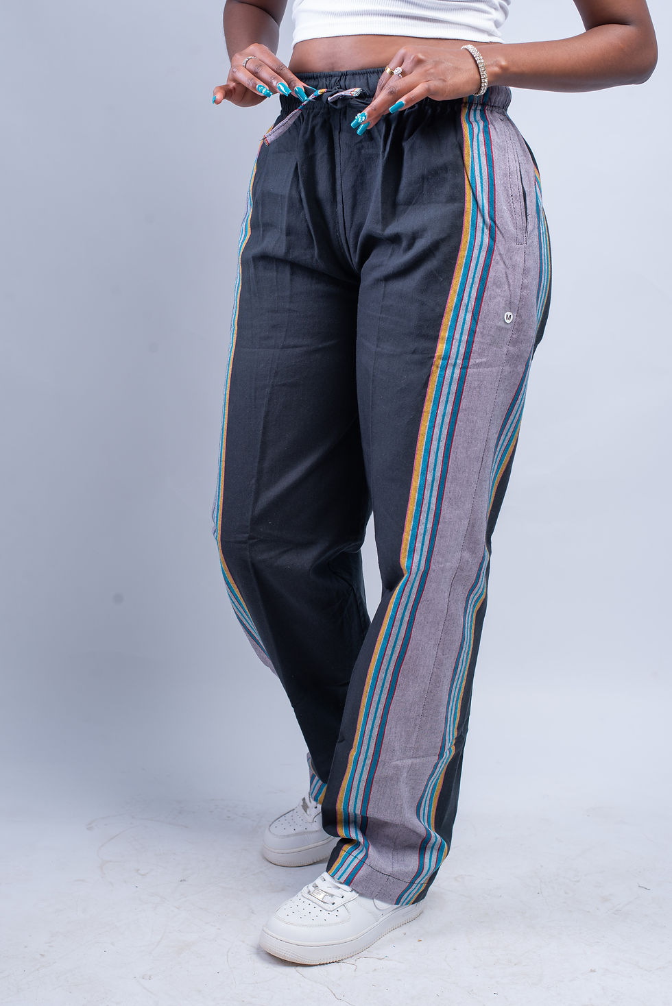 Thumbnail: Kikoy Trousers - Black / Grey