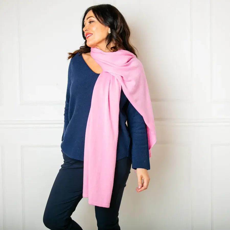 Thumbnail: Cashmere scarfs and poncho with buttons