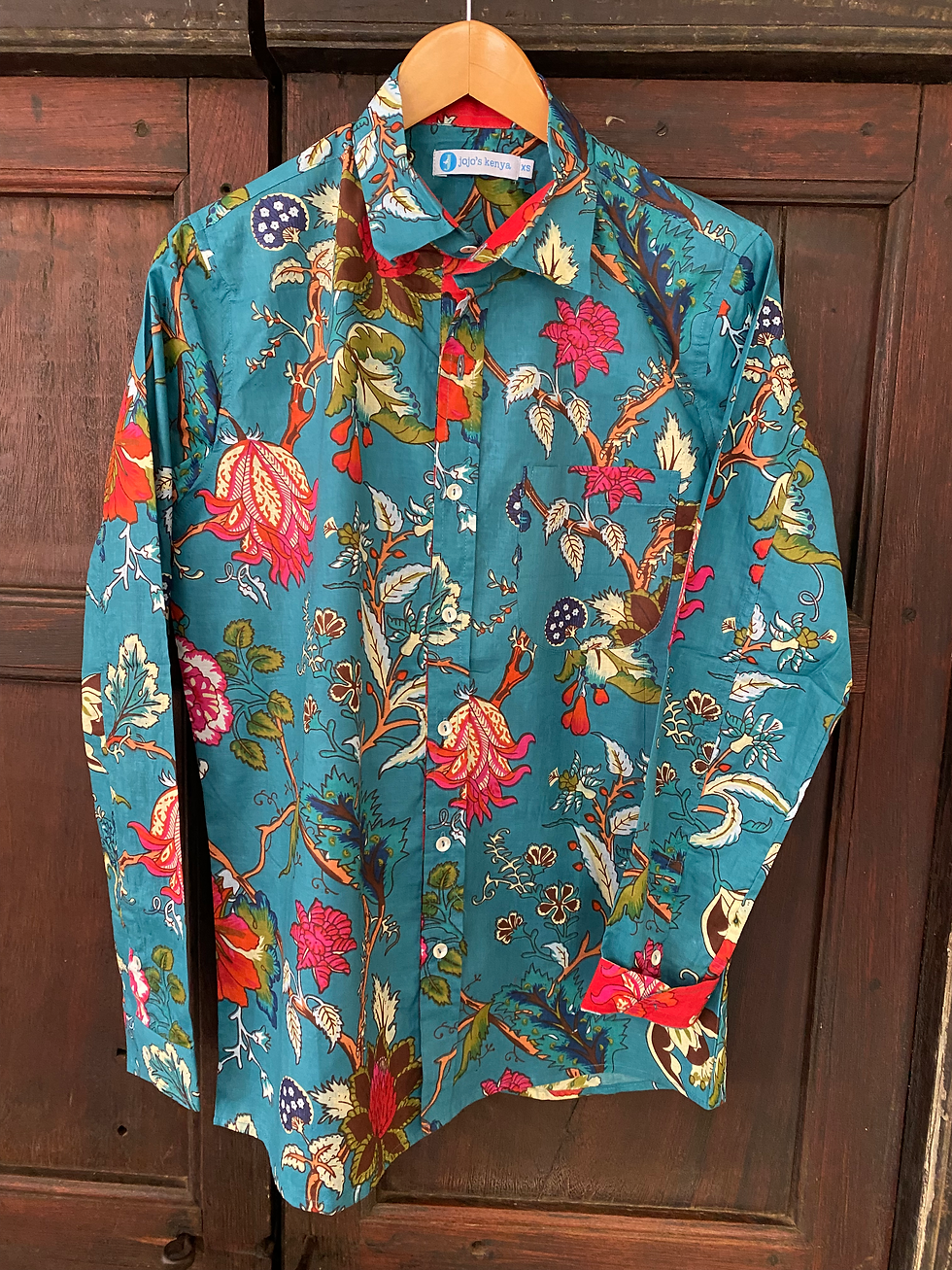Thumbnail: Indian cotton shirt - medium weight  Bold & Bright