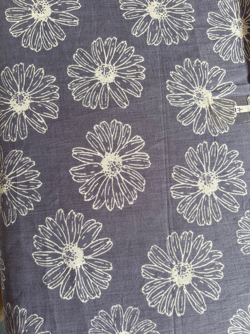 Thumbnail: Fabric - Indian medium cotton - blue