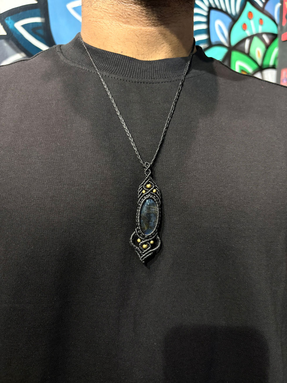 Thumbnail: Labradorite Macrame Necklace 