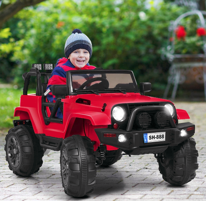 Costzon Ride On Truck, 12V Battery Powered Electric Ride On Car w/ 2.4 GHZ Parental Remote Control