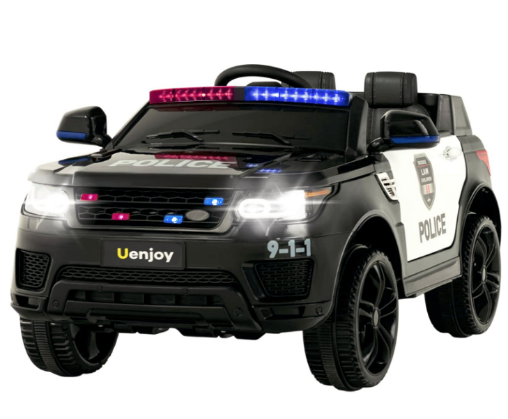 Uenjoy 12V Kids Police Ride On Car SUV Battery Operated Electric Car