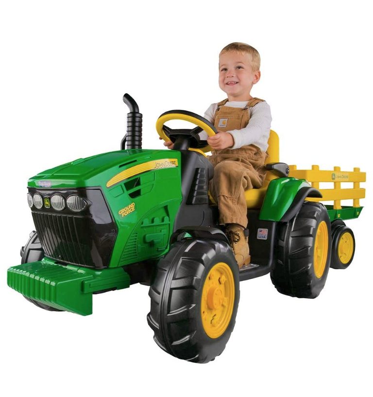 Peg Perego John Deere Ground Force Tractor with Trailer