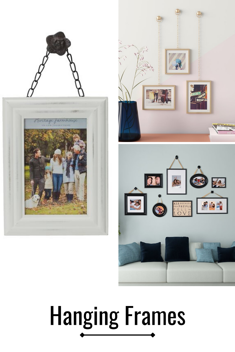 15 ways to use photos in home décor, interior decorating, family photo display, lissy lens photography, hanging photo frames