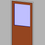 Thumbnail: Revit Door Family: Half glazing panel, Generic frame