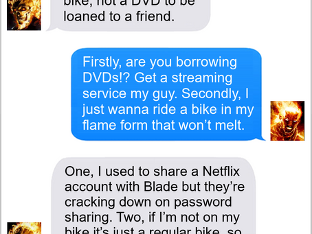 Texts From Superheroes: Sharing is Caring