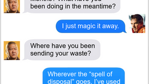 Texts From Superheroes: This battle's going down the drain