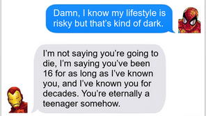Texts From Superheroes: He's 60 In Spider-Years