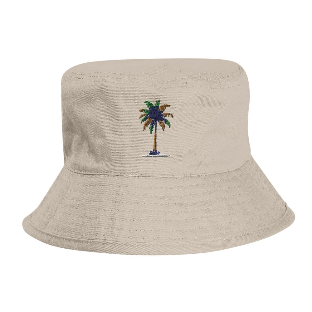 Fischerhut für Kinder aus Bio-Baumwollleinen mit Palme