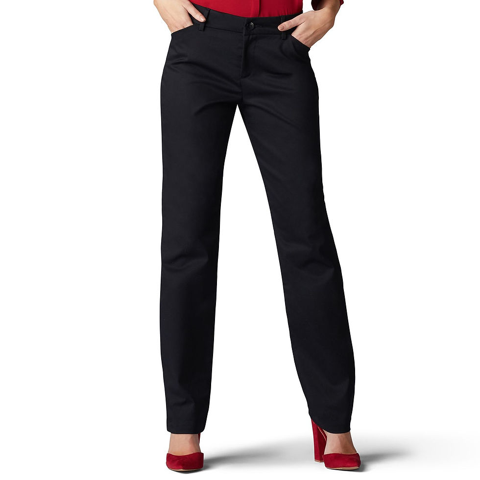 Thumbnail: Women's Lee® Wrinkle-Free Relaxed Fit Straight-Leg Pants