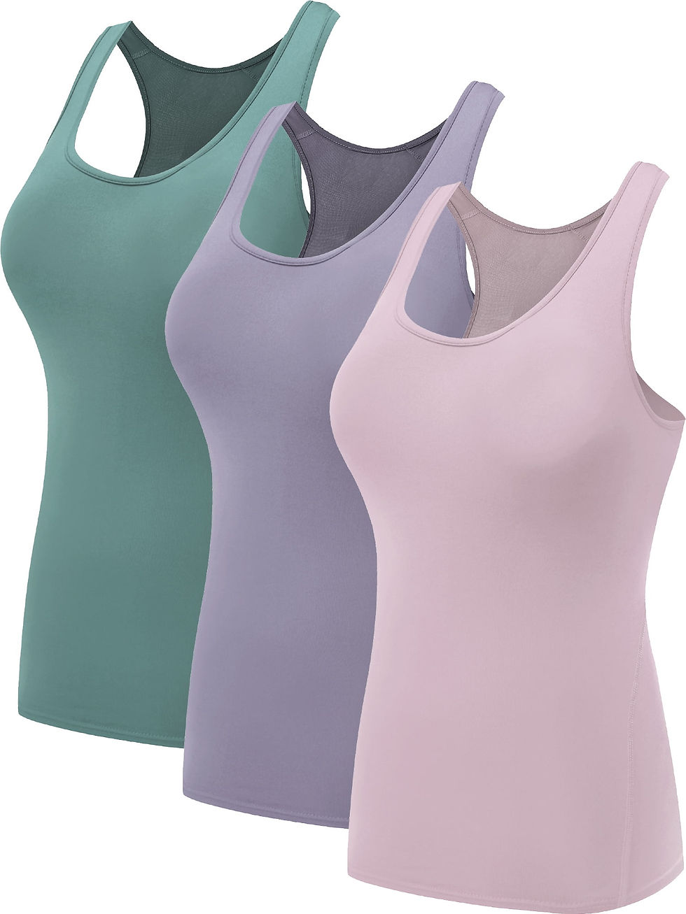 Thumbnail: NELEUS Womens Compression Base Layer Dry Fit Tank Top 3 Pack,Black+Blue+Pink,US