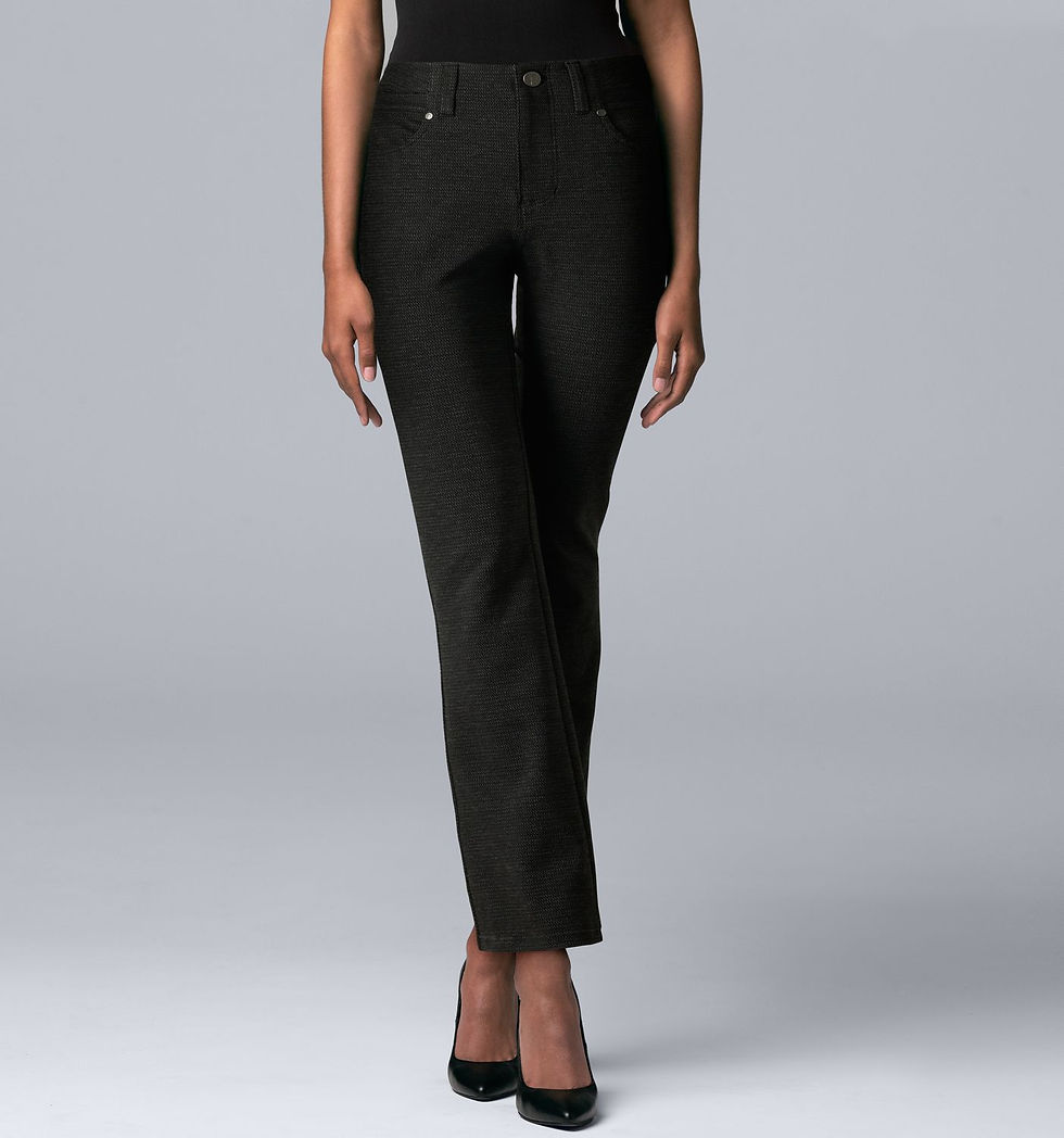 Thumbnail: Women's Simply Vera Vera Wang High-Rise Ponte Bootcut Pants