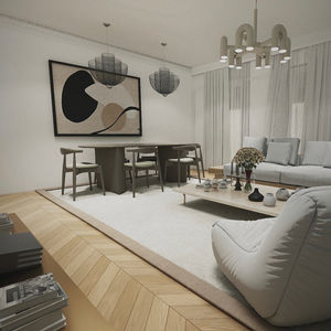 Au cœur des Champs-Élysées, un défi architectural : transformer 120 m² en deux appartements distincts, alliant style et fonctionnalité.