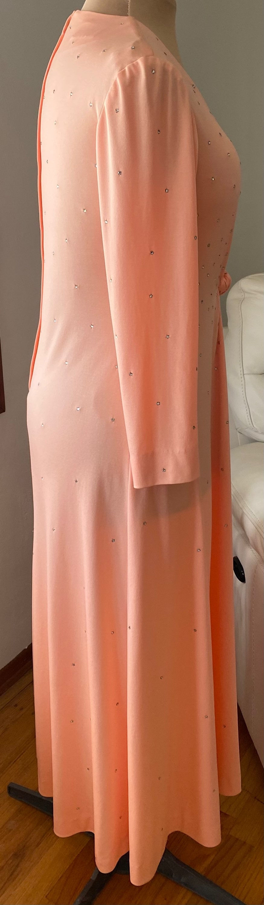 Thumbnail: Vintage 70s Embellished Knit Evening Dress