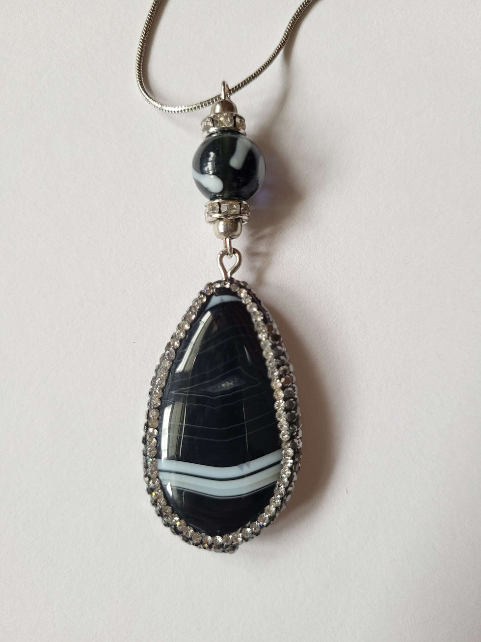 Thumbnail: Necklace with Unique Large Black Pendant