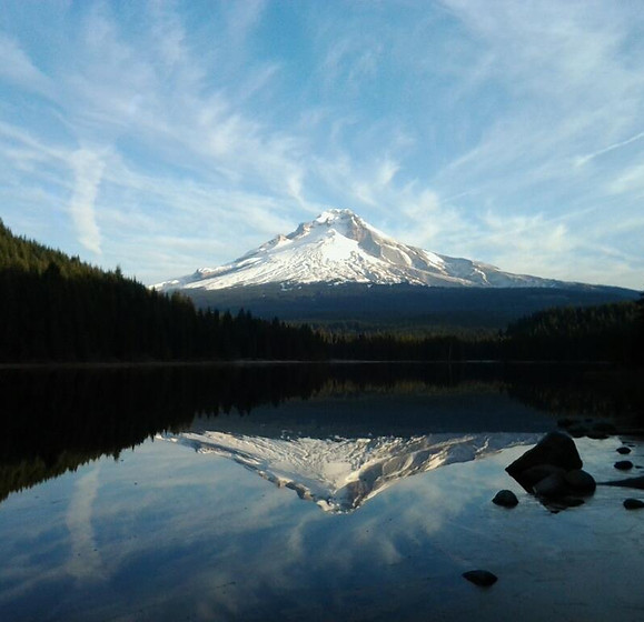 Mt. Hood reflected in Trillium Lake