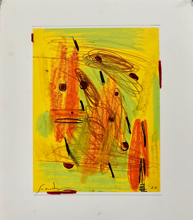 Yellow Witness 15 x 13_ pastel, gre