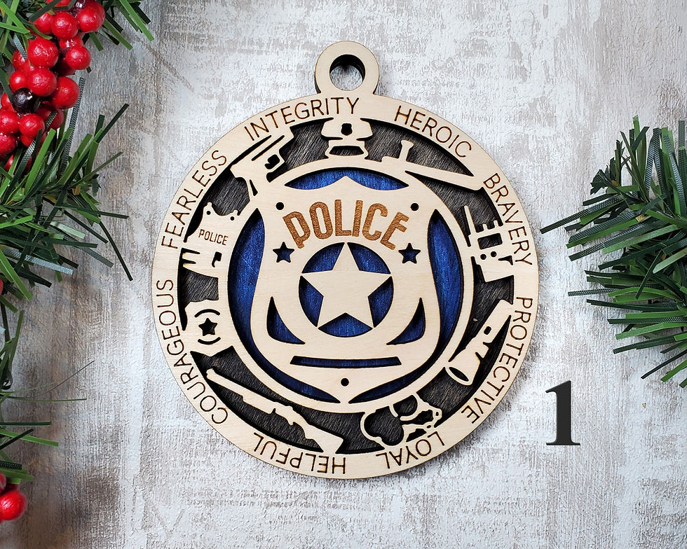 Police Christmas Ornament