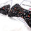 Thumbnail: Fall Halloween Black Orange Silver Speckle Dog Collar Bow Ties
