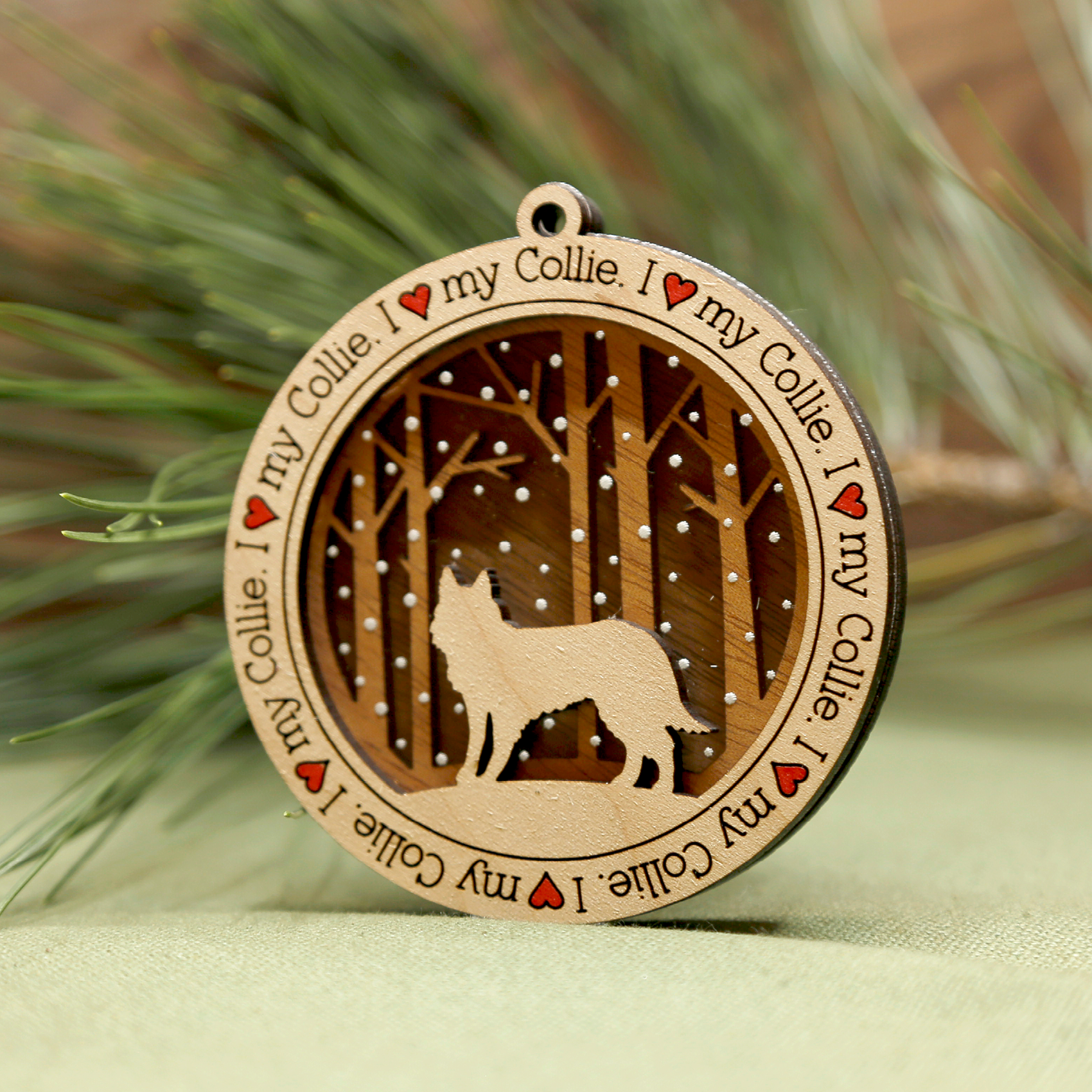 Collie Dog Ornament
