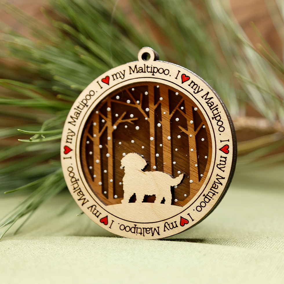 Maltipoo Dog Ornament