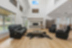 Spacious living room in luxury home near Nashville