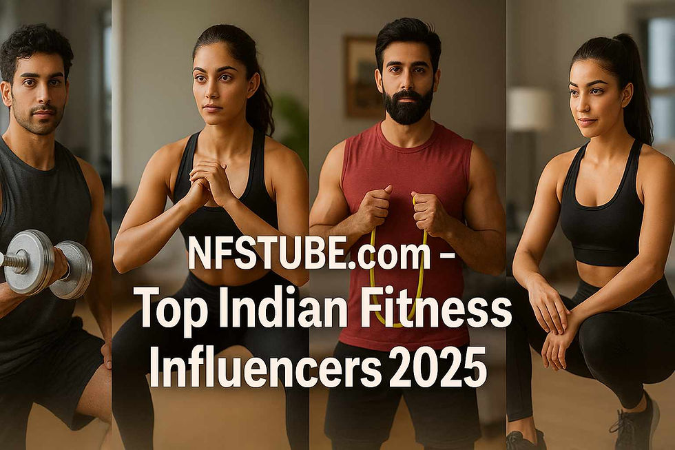 Diverse Indian fitness enthusiasts performing home workouts, featuring Ankit Baiyanpuria and Bani J inspired movements, illustrating 2025 trends.