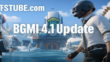 BGMI 4.1 Frosty Funland update scene with characters in a snowy theme park