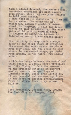 When I almost drowned by Zeyn Joukhadar