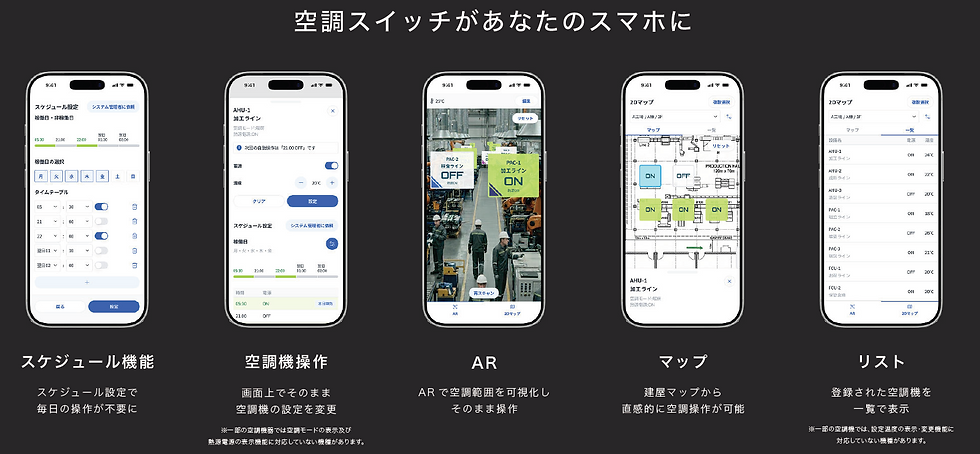 工場空調アプリの機能