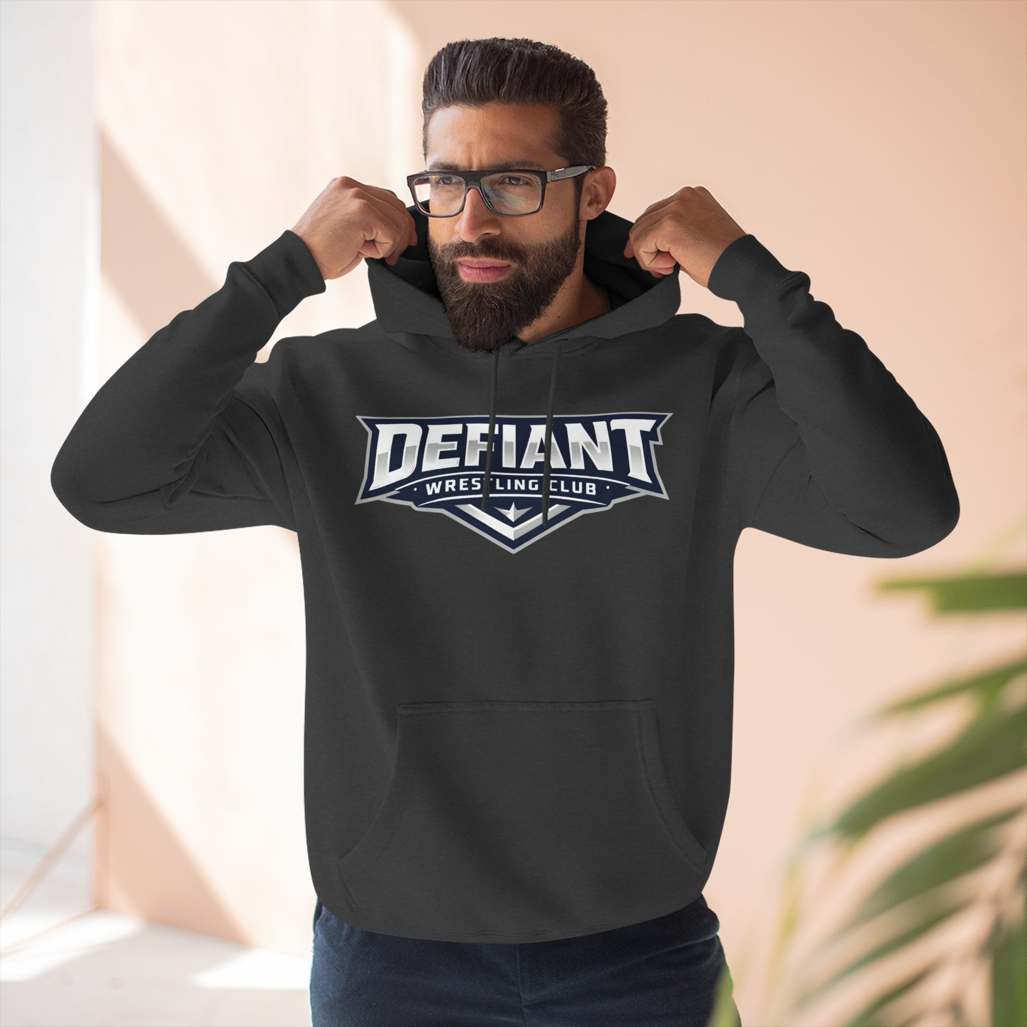 Defiant Wrestling Club Hoodie — Athletic Team Pullover for Wrestlers & Fans
