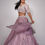 Thumbnail: Pre-stitched dupatta with scalloped edges and pearl tassels in lilac ensemble