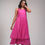 Thumbnail: Barbie Pink mul cotton A-line kurta and pants co-ord set by SHRUTI S – breathable and stylish