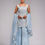 Thumbnail: Powder blue sharara suit featuring off-white and gold detailing by SHRUTI S
