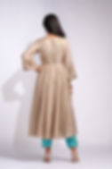 Gold & Turquoise Blue Anarkali Suit – A Regal Ensemble from the Upwan Collection by SHRUTI S
