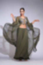 Georgette sharara for festive Indian wear – haldi, mehendi, sangeet outfit by SHRUTI S