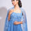 Thumbnail: Cobalt Blue Anarkali with tone on tone embroidery