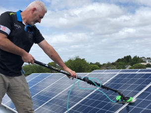What is Water Fed Pole? Why does the glass stay wet after? (It doesn't actually stay wet...).