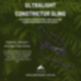 Hammock suspension system - whoopee sling constrictor sling.