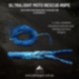 Ultralight rescue rope 50m dyneema